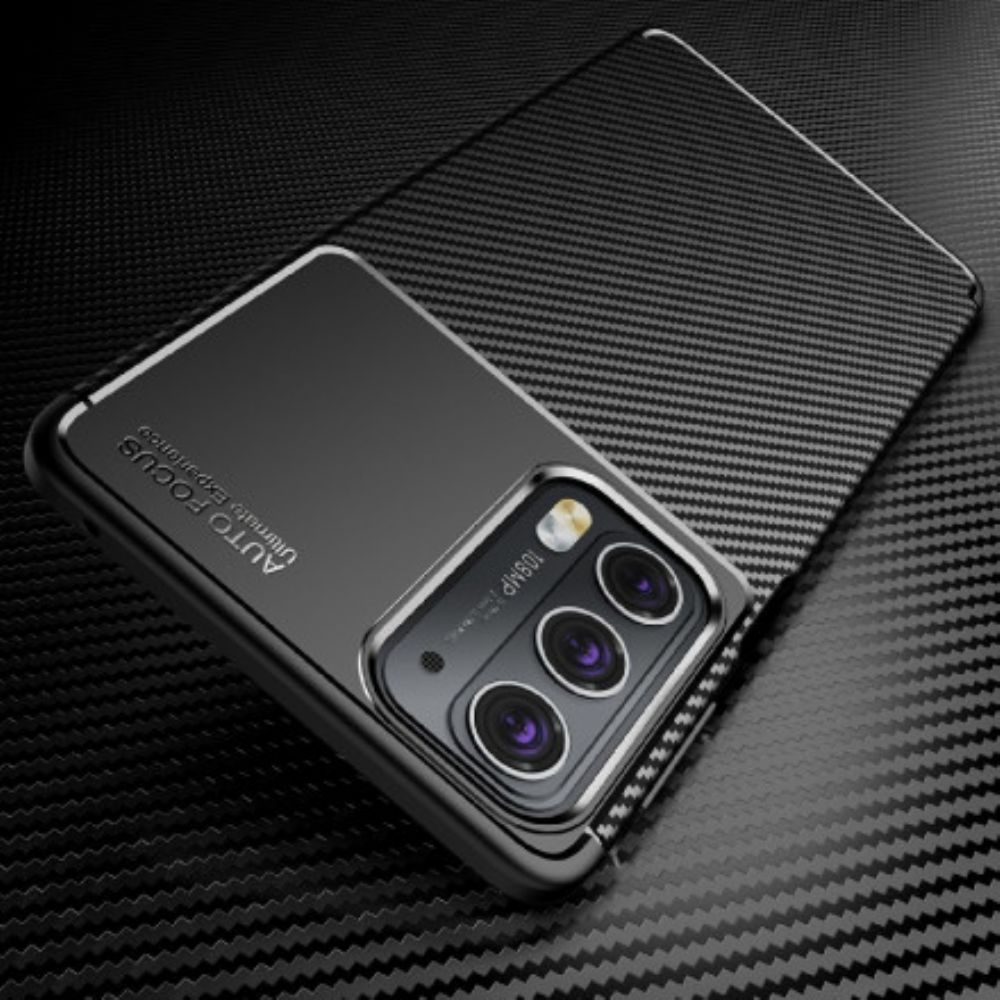 Hoesje voor Motorola Edge 20 Koolstofvezeltextuur Flexibel