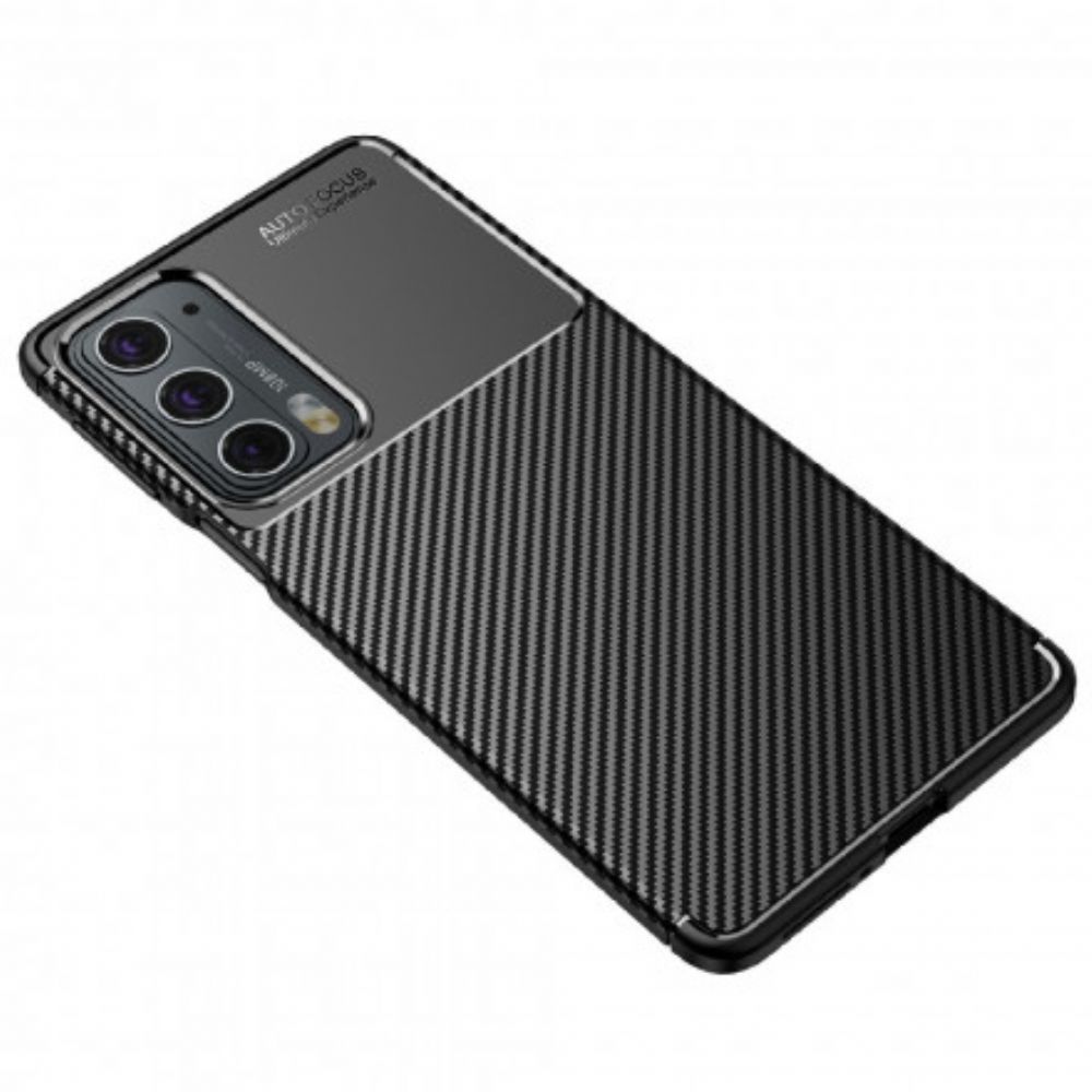 Hoesje voor Motorola Edge 20 Koolstofvezeltextuur Flexibel