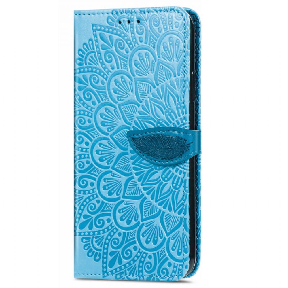 Leren Hoesje voor Motorola Edge 20 Tribale Bladeren