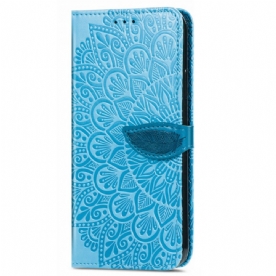 Leren Hoesje voor Motorola Edge 20 Tribale Bladeren