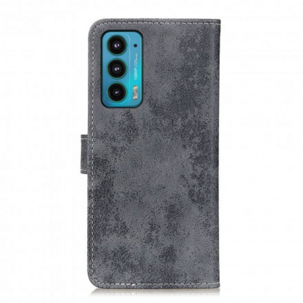 Leren Hoesje voor Motorola Edge 20 Vintage Kunstleer