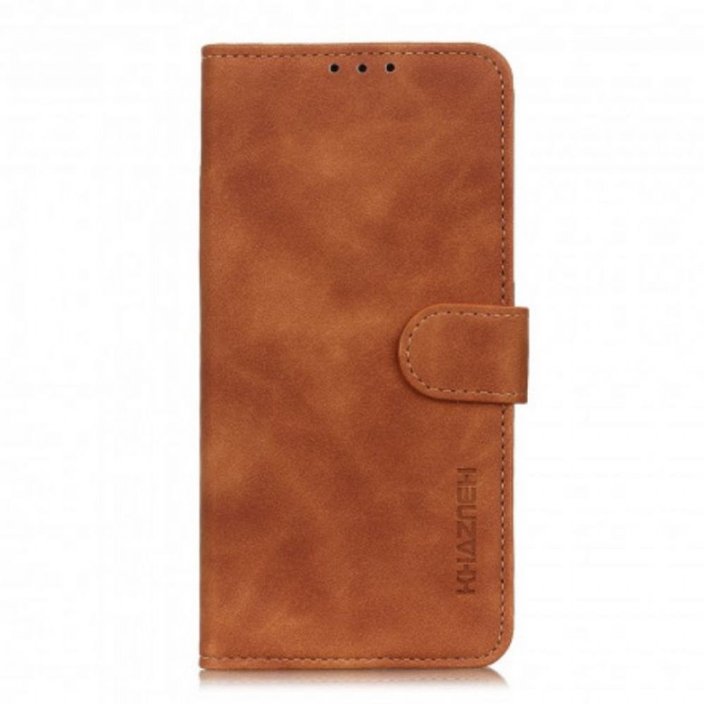 Folio-hoesje voor Vivo Y21s Mat Vintage Leereffect Khazneh