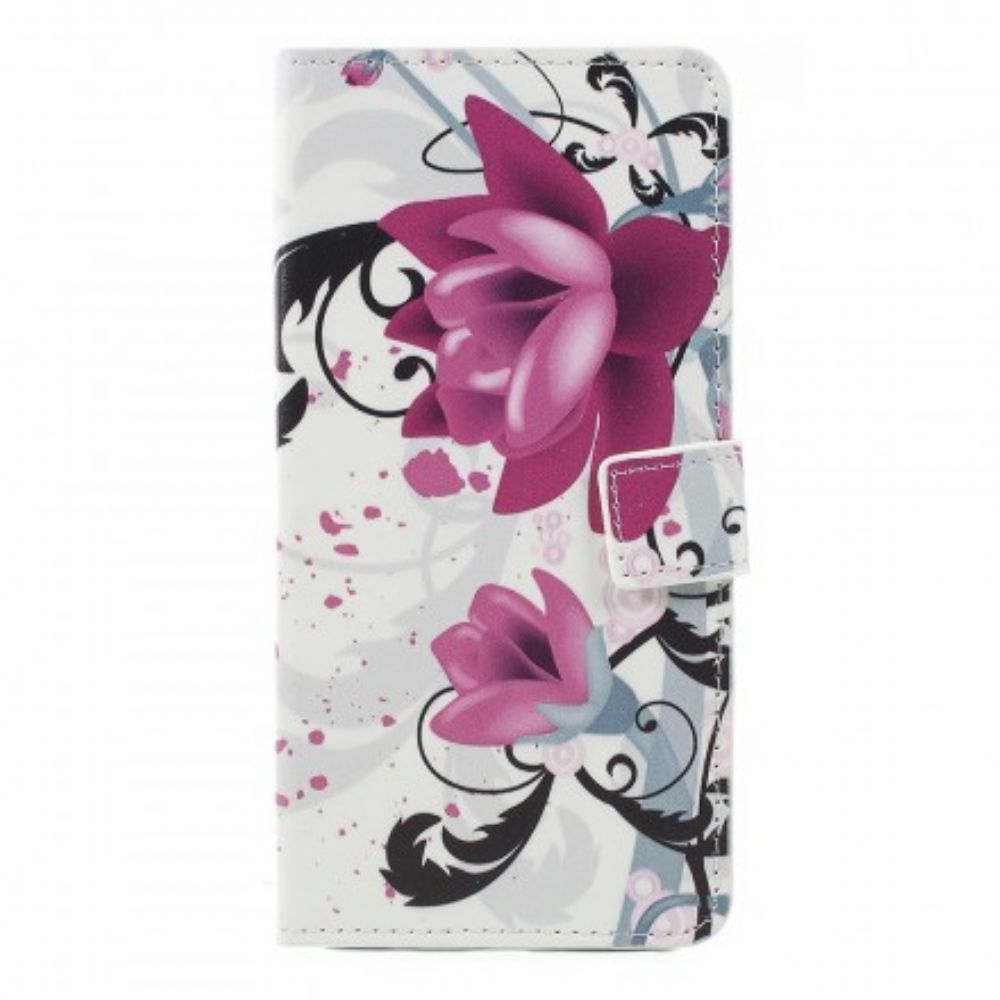 Flip Case voor Samsung Galaxy A7 Tropische Bloemen