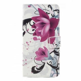 Flip Case voor Samsung Galaxy A7 Tropische Bloemen