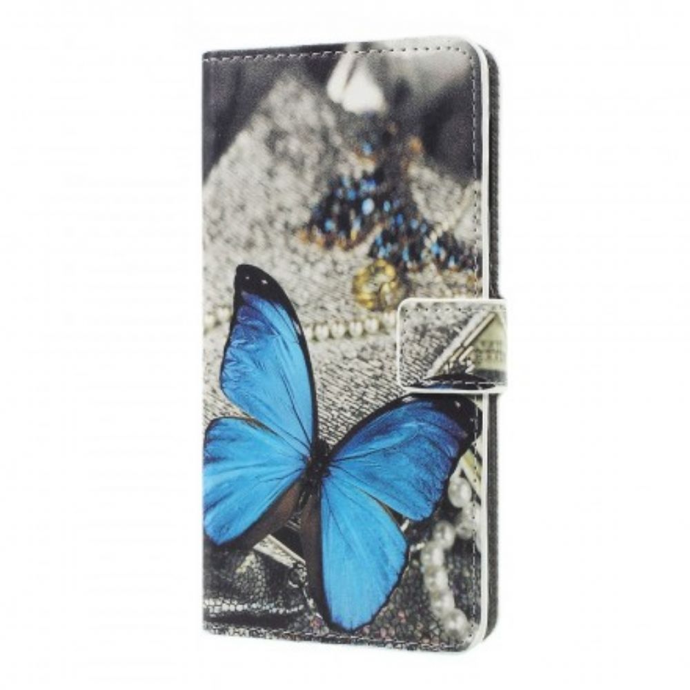 Folio-hoesje voor Samsung Galaxy A7 Blauwe Vlinder