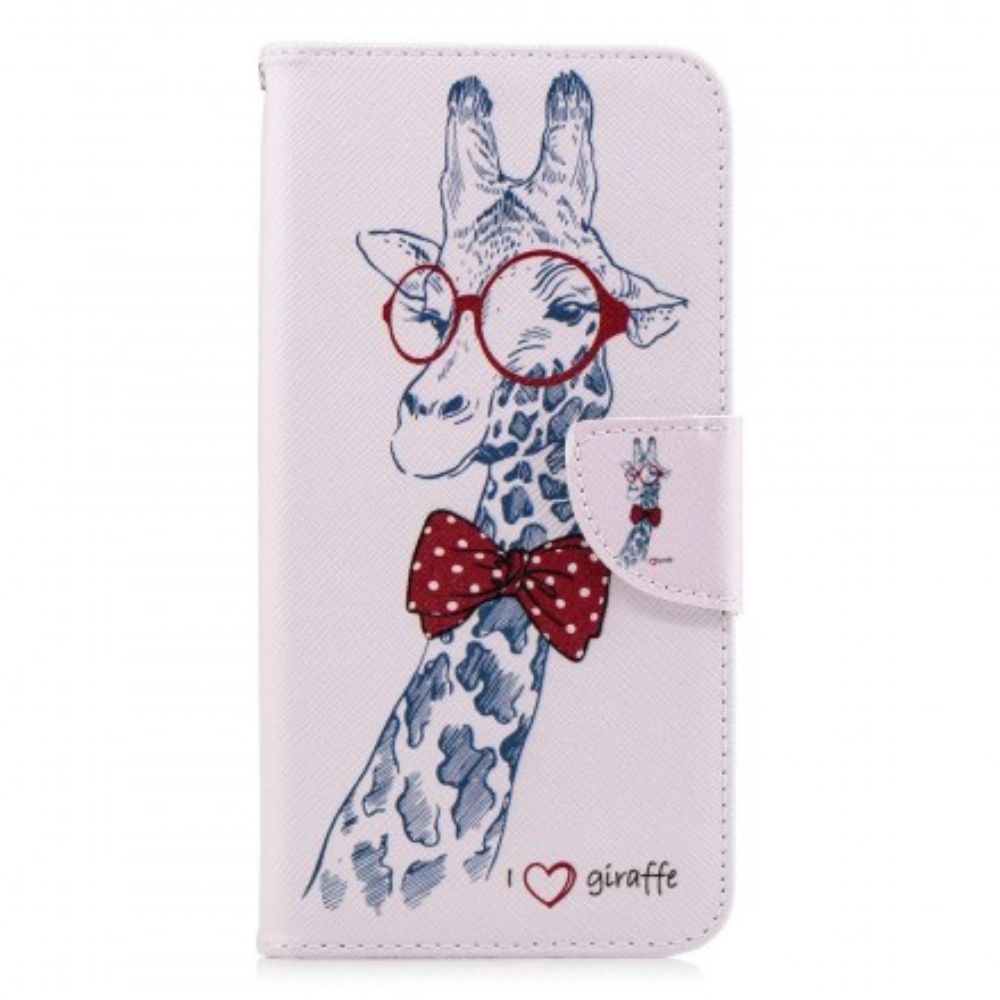 Folio-hoesje voor Samsung Galaxy A7 Nerdy Giraf