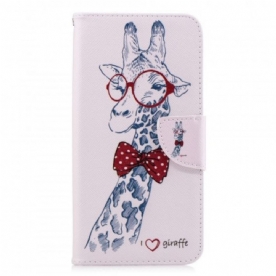 Folio-hoesje voor Samsung Galaxy A7 Nerdy Giraf