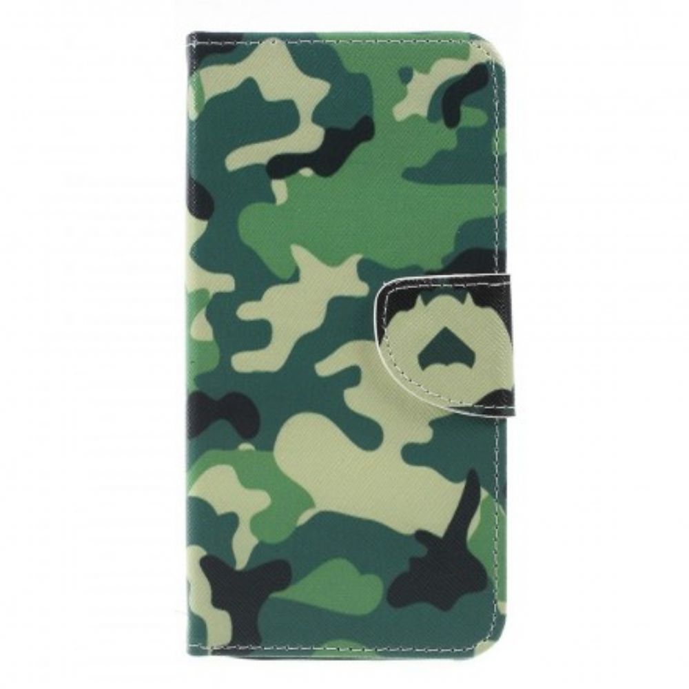 Leren Hoesje voor Samsung Galaxy A7 Militaire Camouflage