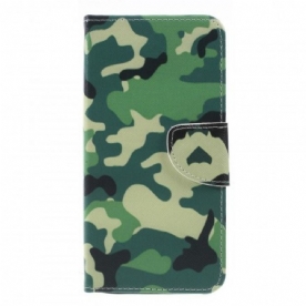 Leren Hoesje voor Samsung Galaxy A7 Militaire Camouflage