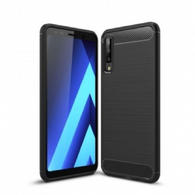 Telefoonhoesje voor Samsung Galaxy A7 Geborstelde Koolstofvezel