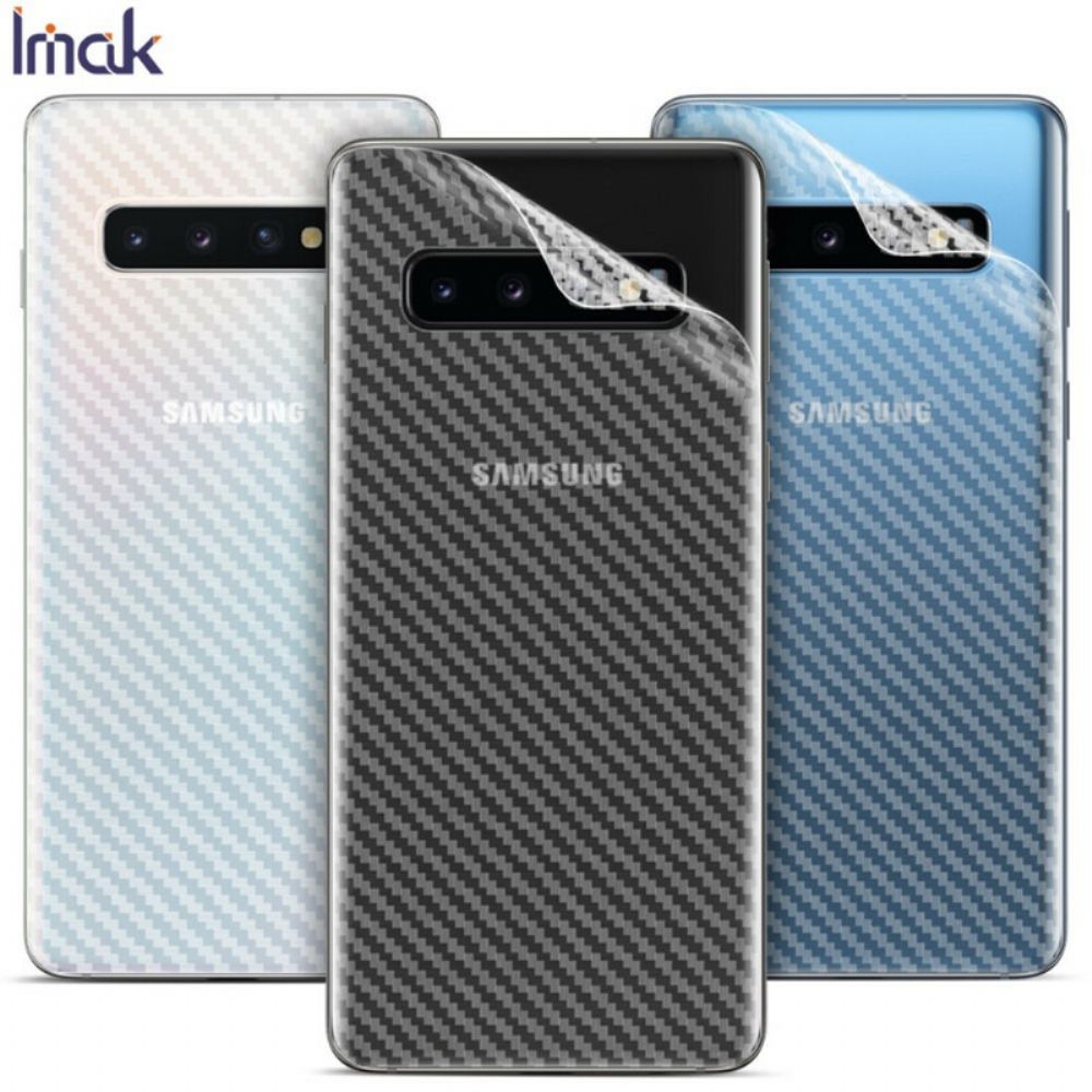 Achterste Beschermfolie Voor Samsung Galaxy S10 Carbon Style Imak