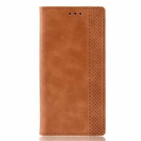 Bescherming Hoesje voor Samsung Galaxy S10 Folio-hoesje Vintage Gestileerd Leereffect