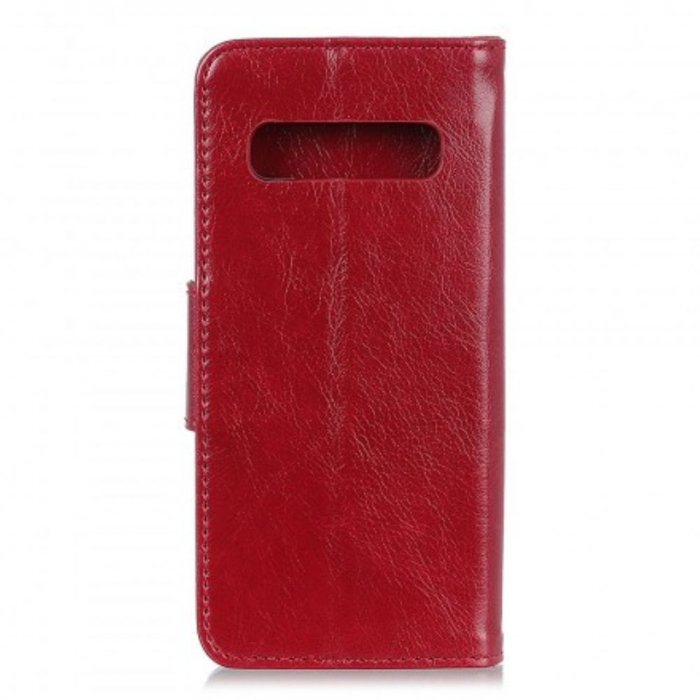 Flip Case voor Samsung Galaxy S10 Glanzend Leereffect