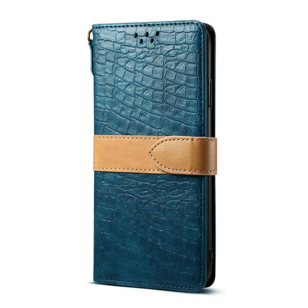 Flip Case voor Samsung Galaxy S10 Krok En Riem