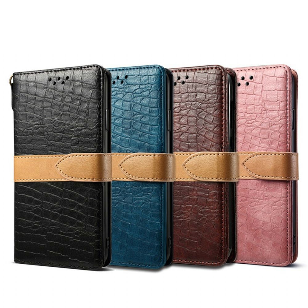 Flip Case voor Samsung Galaxy S10 Krok En Riem