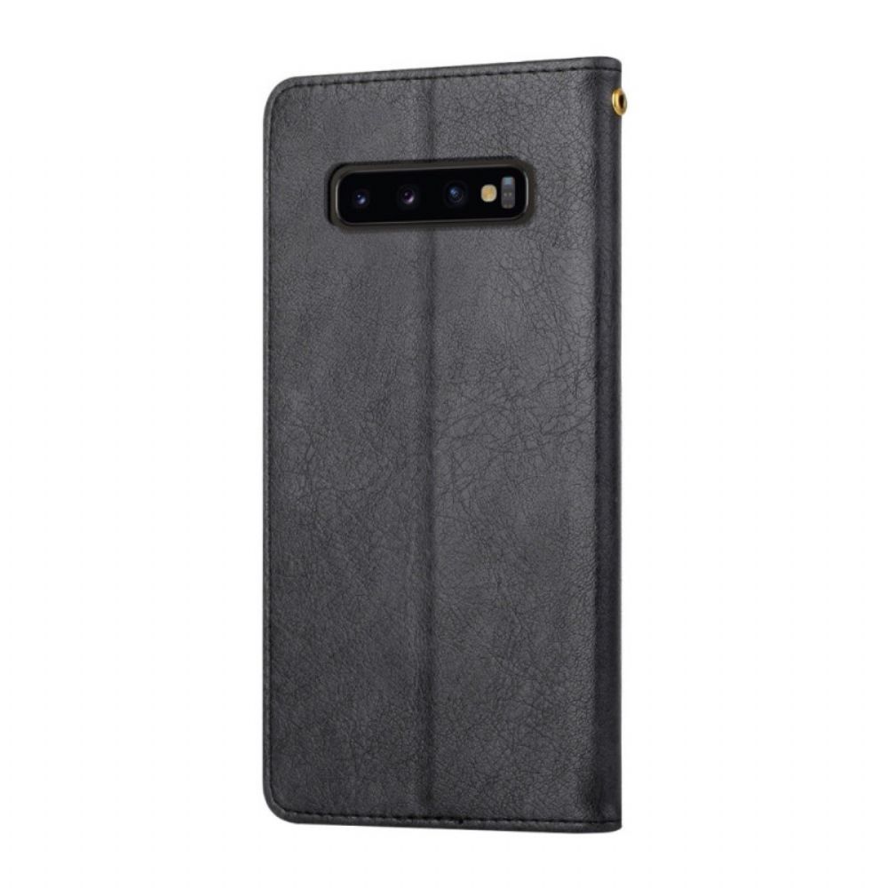 Flip Case voor Samsung Galaxy S10 Kunstleer Silhouet