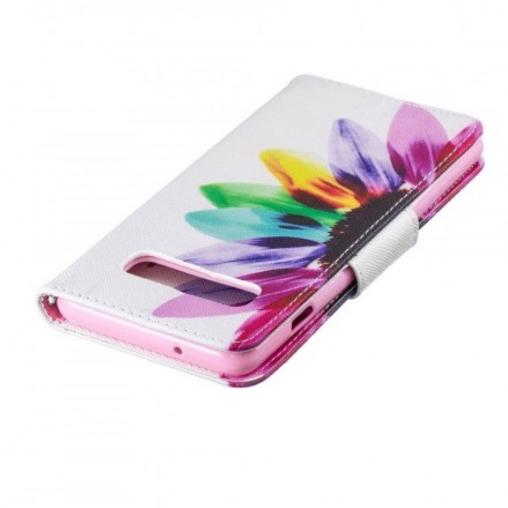 Folio-hoesje voor Samsung Galaxy S10 Aquarel Bloem