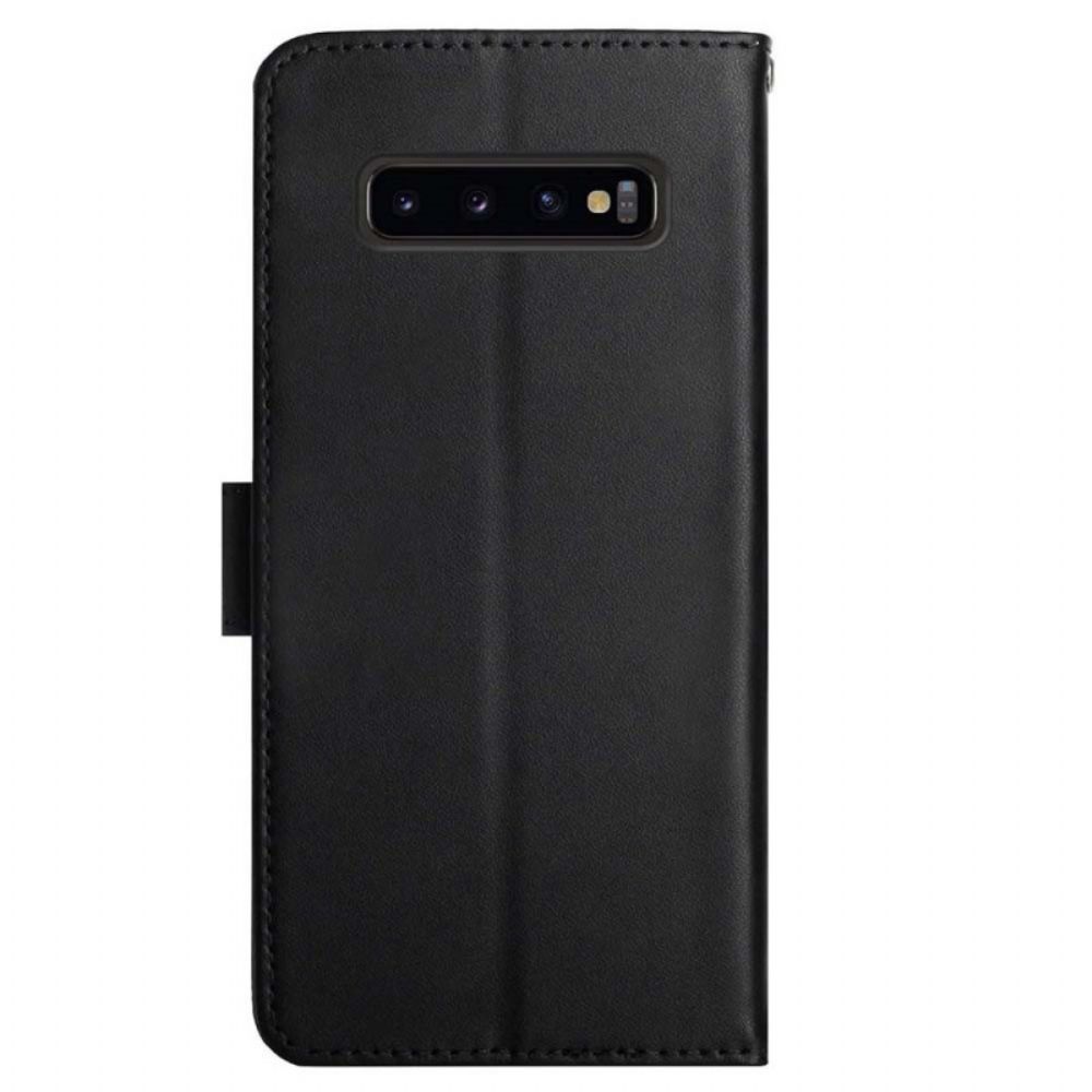 Folio-hoesje voor Samsung Galaxy S10 Echt Nappaleer