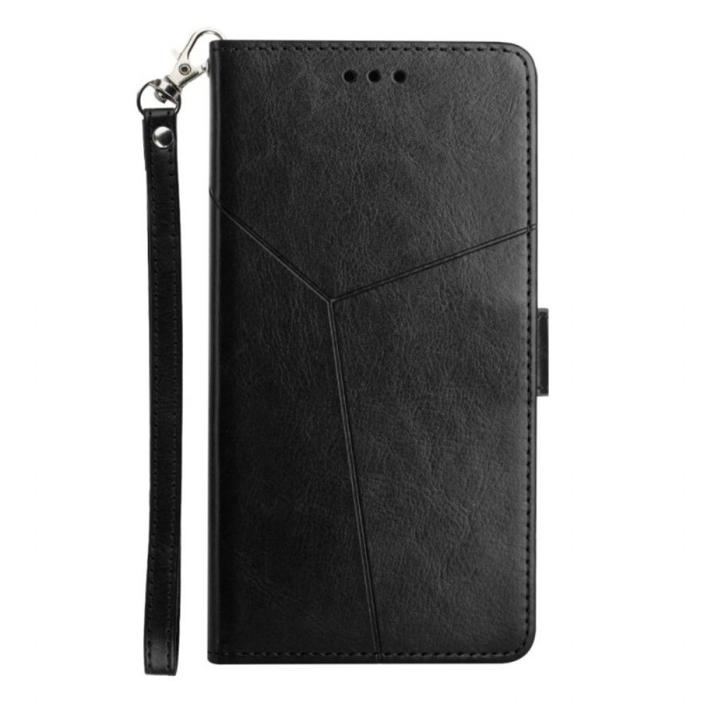 Folio-hoesje voor Samsung Galaxy S10 Geo Y Design Lederen Stijl