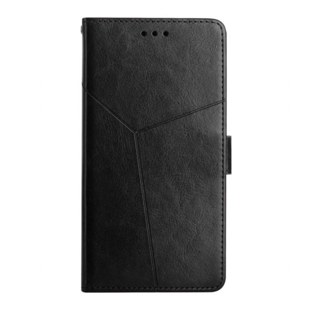 Folio-hoesje voor Samsung Galaxy S10 Geo Y Design Lederen Stijl