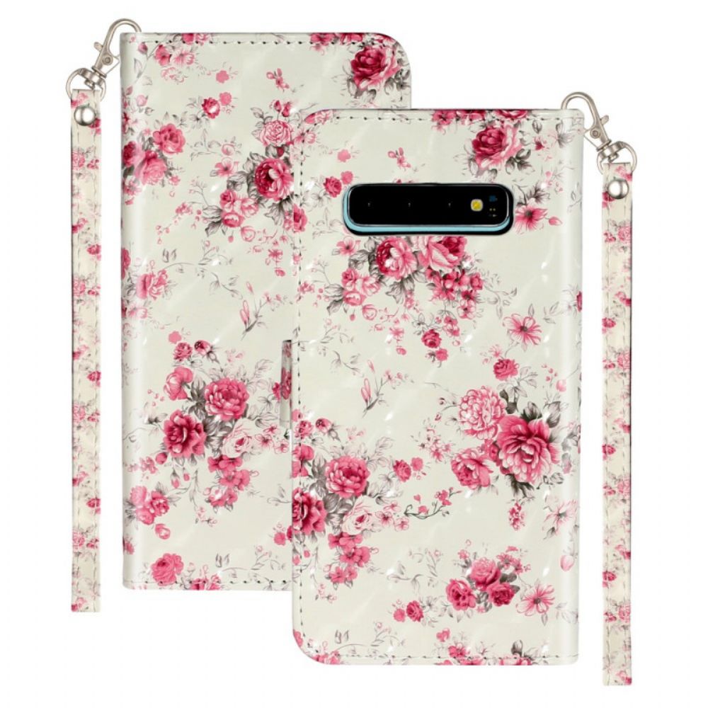 Folio-hoesje voor Samsung Galaxy S10 Liberty Royal Flowers