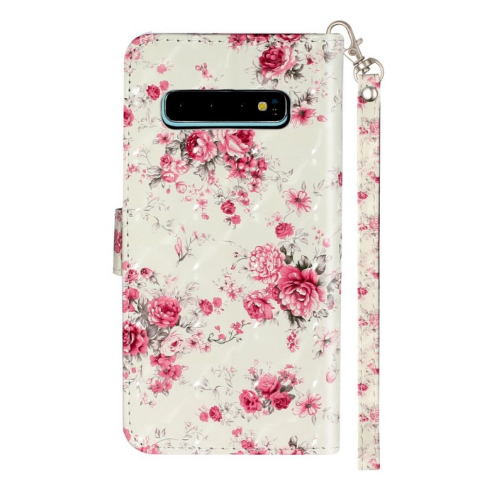 Folio-hoesje voor Samsung Galaxy S10 Liberty Royal Flowers