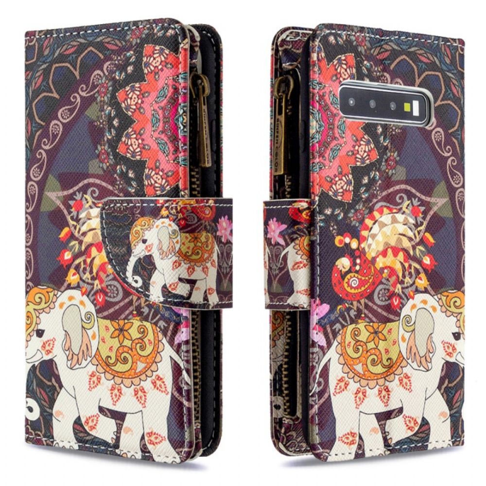 Folio-hoesje voor Samsung Galaxy S10 Olifantenzak Met Rits