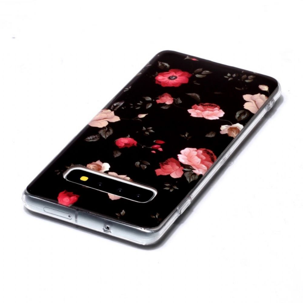 Hoesje voor Samsung Galaxy S10 Fluorescerende Vrijheidsbloemen