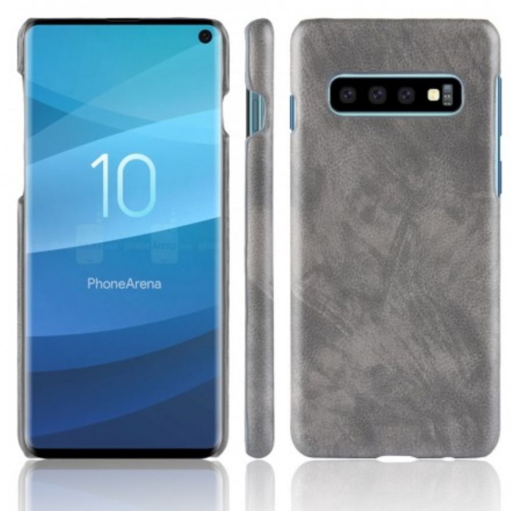 Hoesje voor Samsung Galaxy S10 Litchi-leereffect