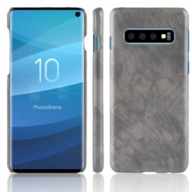 Hoesje voor Samsung Galaxy S10 Litchi-leereffect