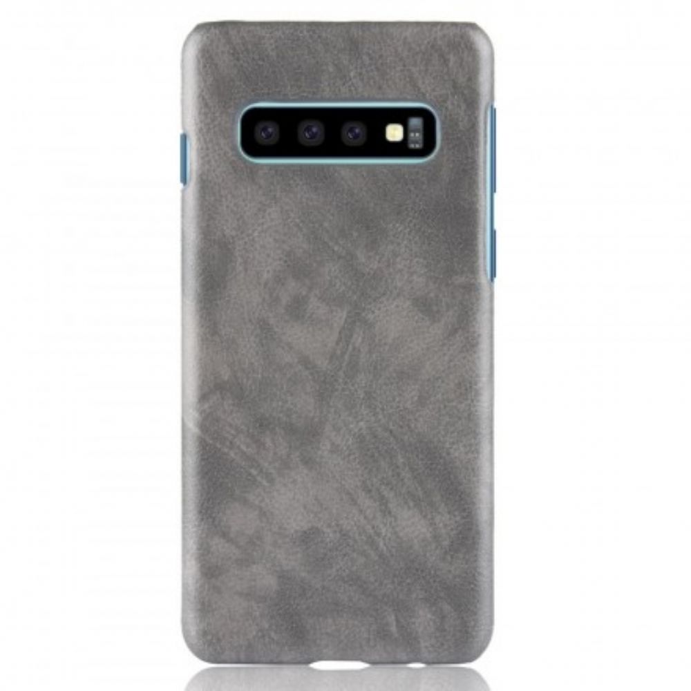 Hoesje voor Samsung Galaxy S10 Litchi-leereffect