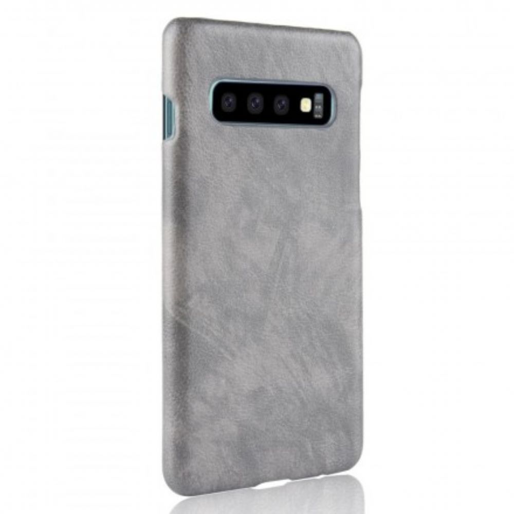 Hoesje voor Samsung Galaxy S10 Litchi-leereffect