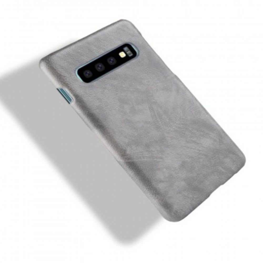 Hoesje voor Samsung Galaxy S10 Litchi-leereffect