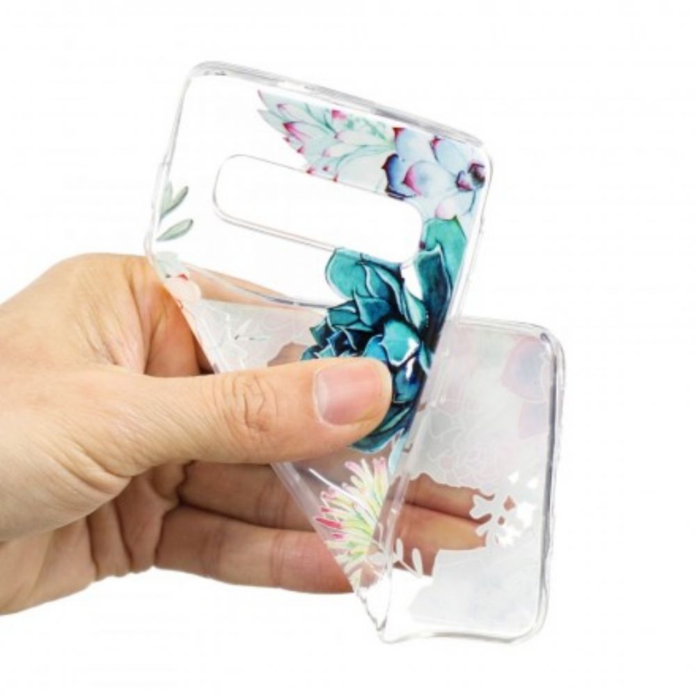 Hoesje voor Samsung Galaxy S10 Naadloze Aquarelbloemen