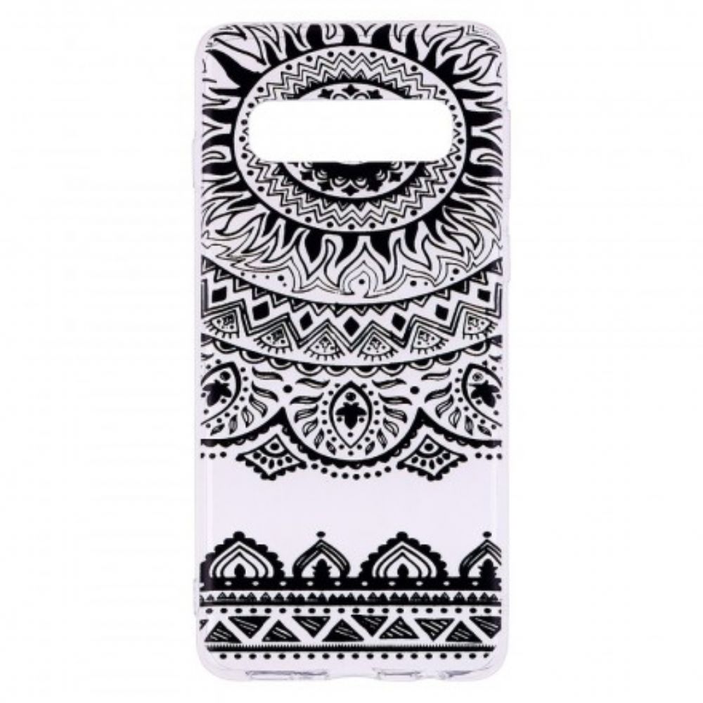 Hoesje voor Samsung Galaxy S10 Naadloze Bloemen Mandala