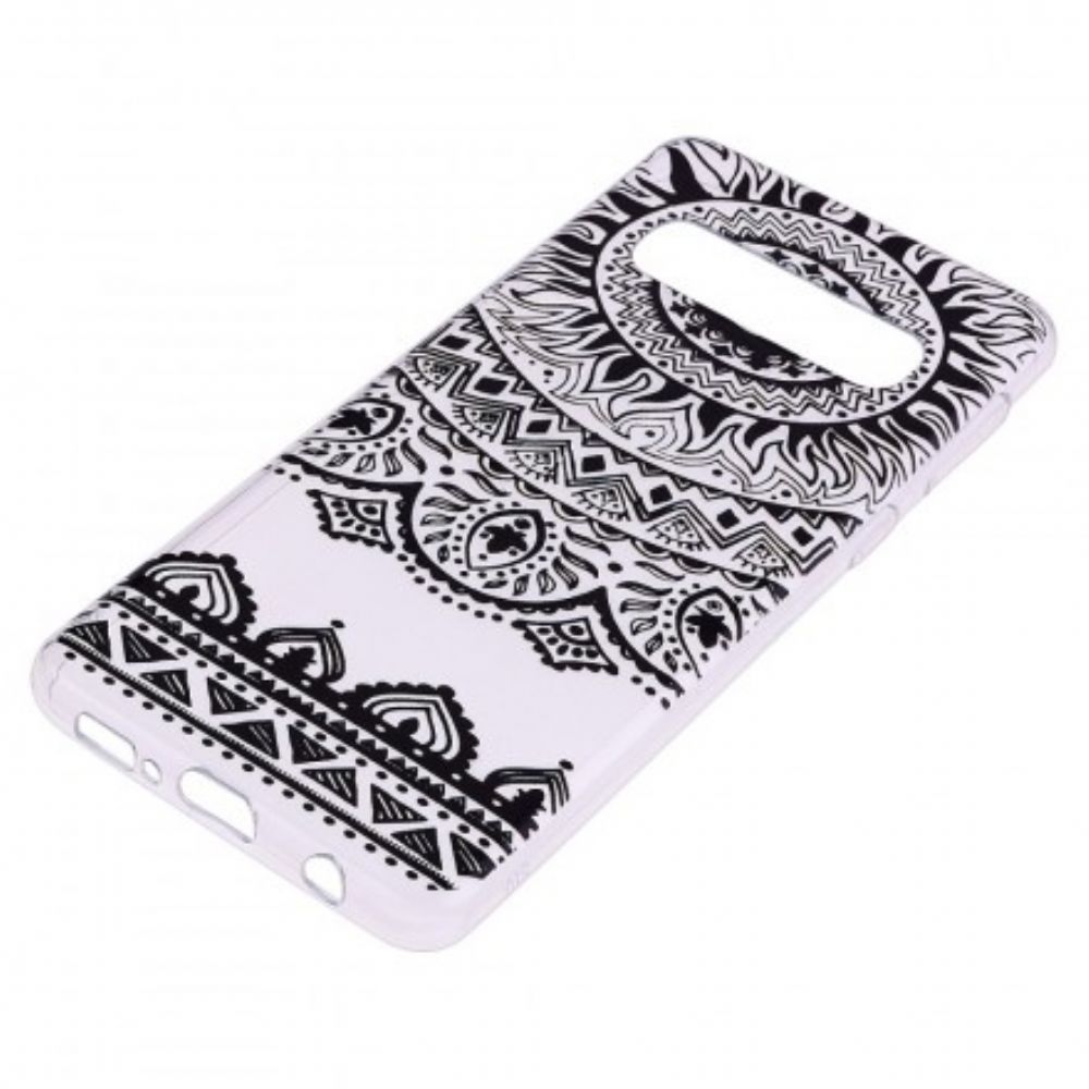 Hoesje voor Samsung Galaxy S10 Naadloze Bloemen Mandala