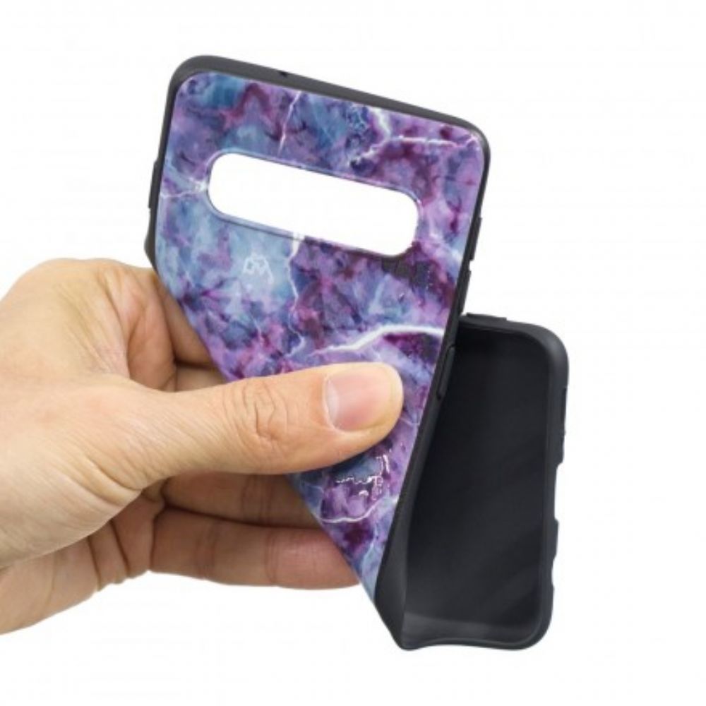 Hoesje voor Samsung Galaxy S10 Paars Marmer