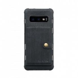 Hoesje voor Samsung Galaxy S10 Premium Stoffen Kaarthouder