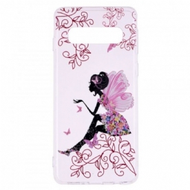 Hoesje voor Samsung Galaxy S10 Transparante Bloemenfee