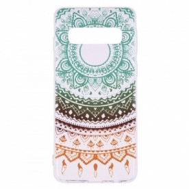 Hoesje voor Samsung Galaxy S10 Transparante Gekleurde Mandala