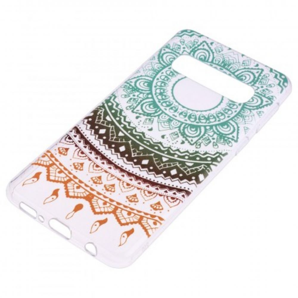 Hoesje voor Samsung Galaxy S10 Transparante Gekleurde Mandala