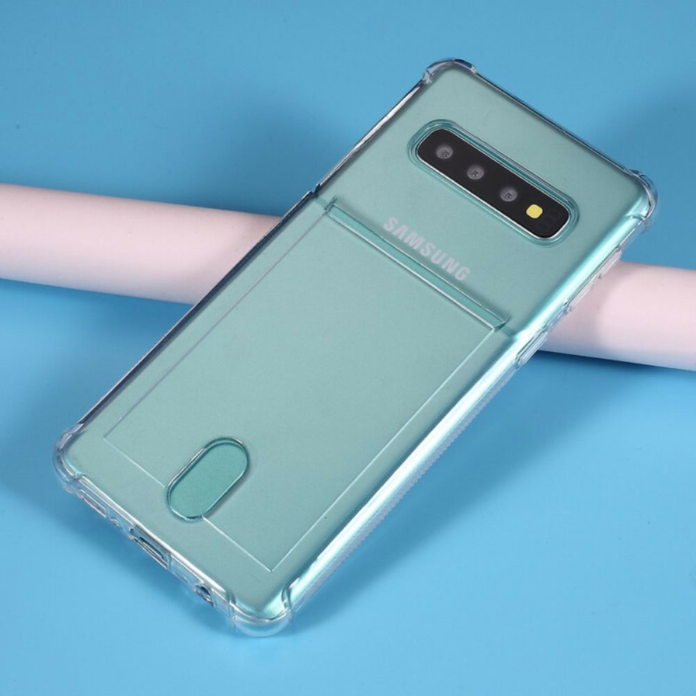 Hoesje voor Samsung Galaxy S10 Transparante Kaarthouder