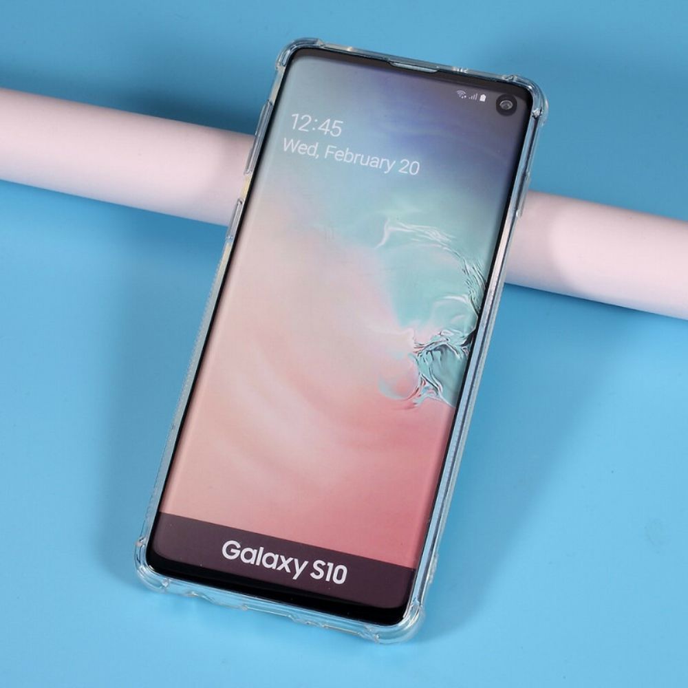 Hoesje voor Samsung Galaxy S10 Transparante Kaarthouder