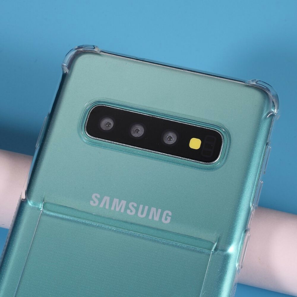 Hoesje voor Samsung Galaxy S10 Transparante Kaarthouder