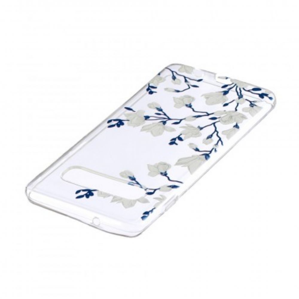 Hoesje voor Samsung Galaxy S10 Witte Bloemen