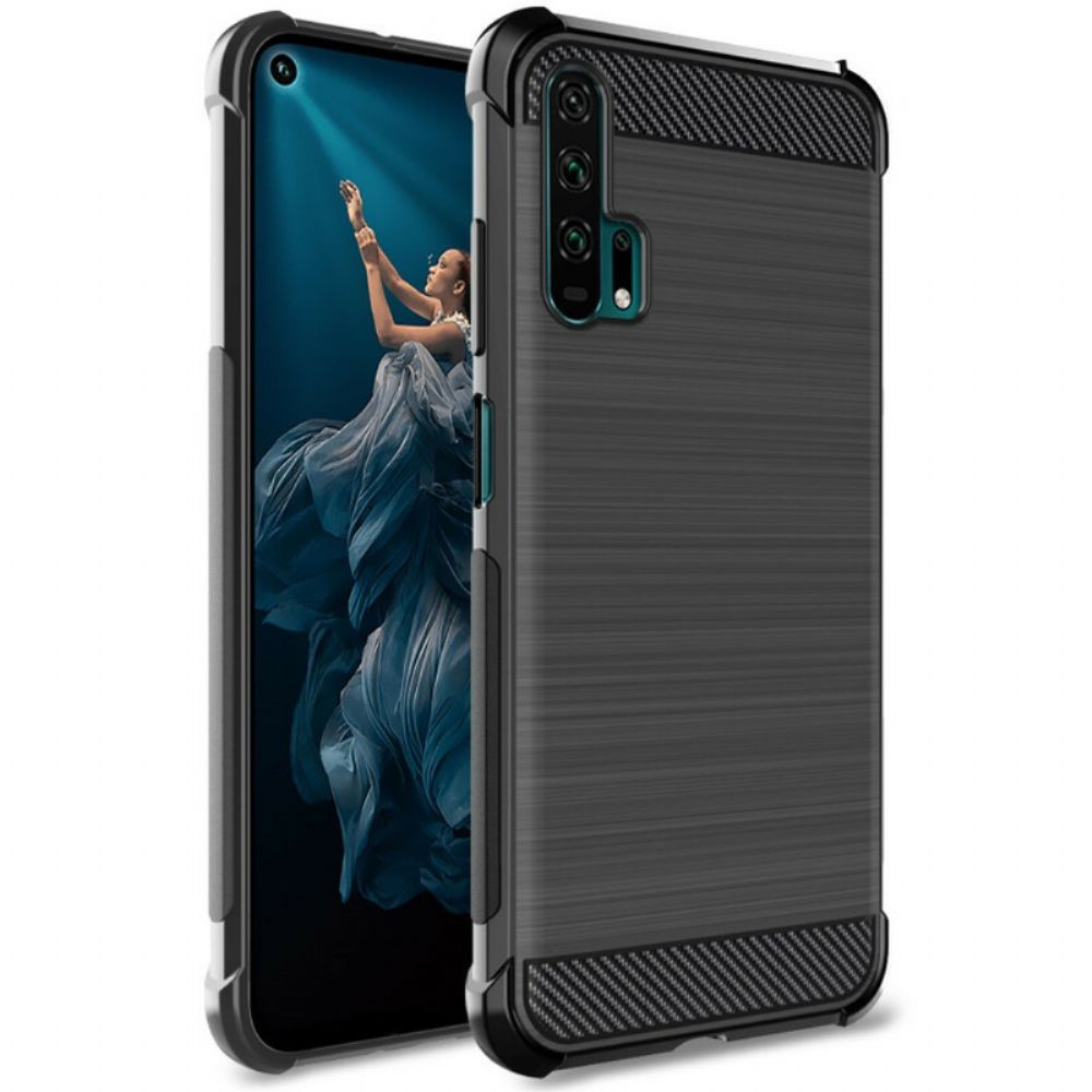 Hoesje voor Honor 20 Pro Imak Geborstelde Koolstofvezel