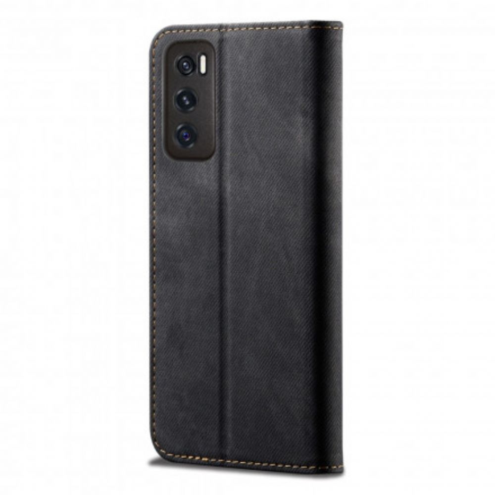 Bescherming Hoesje voor Vivo Y70 Folio-hoesje Denim Stof