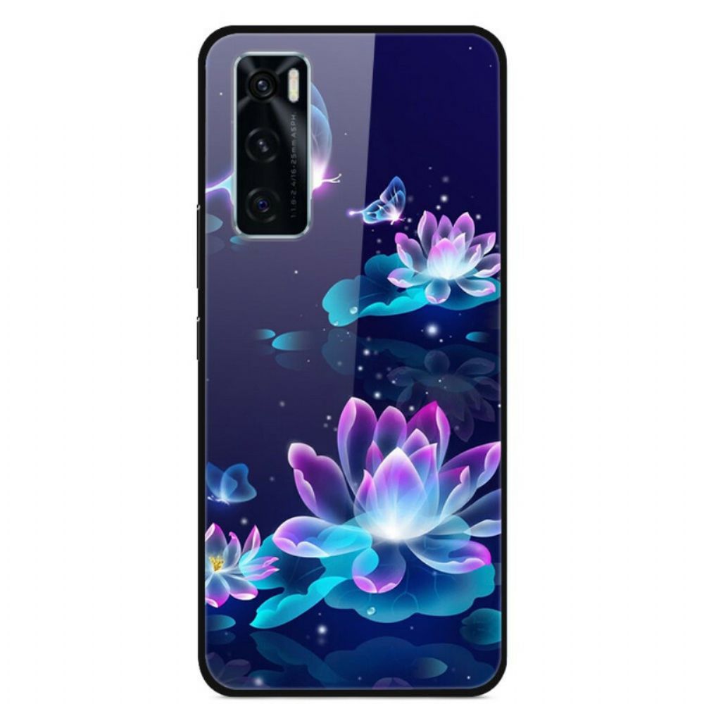 Hoesje voor Vivo Y70 Fantasiebloemen Van Gehard Glas