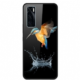 Hoesje voor Vivo Y70 Kroon Vogel Gehard Glas