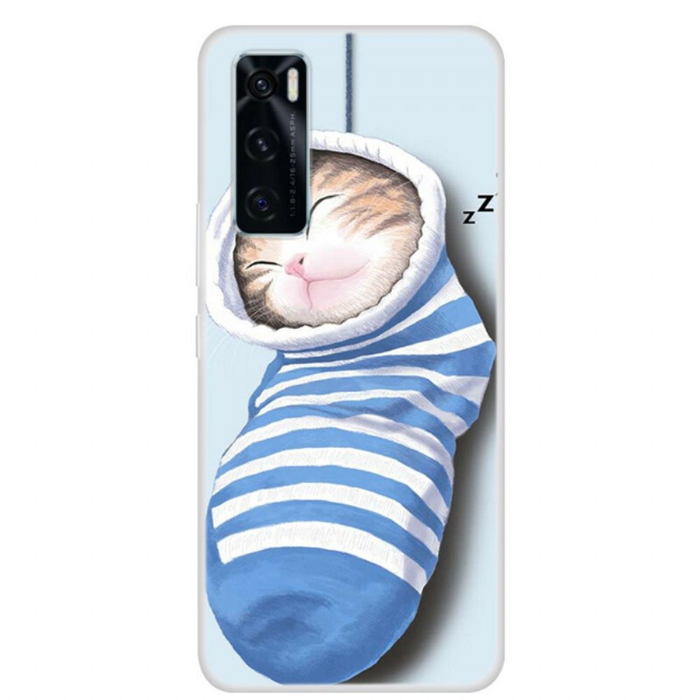 Hoesje voor Vivo Y70 Slapende Kitten